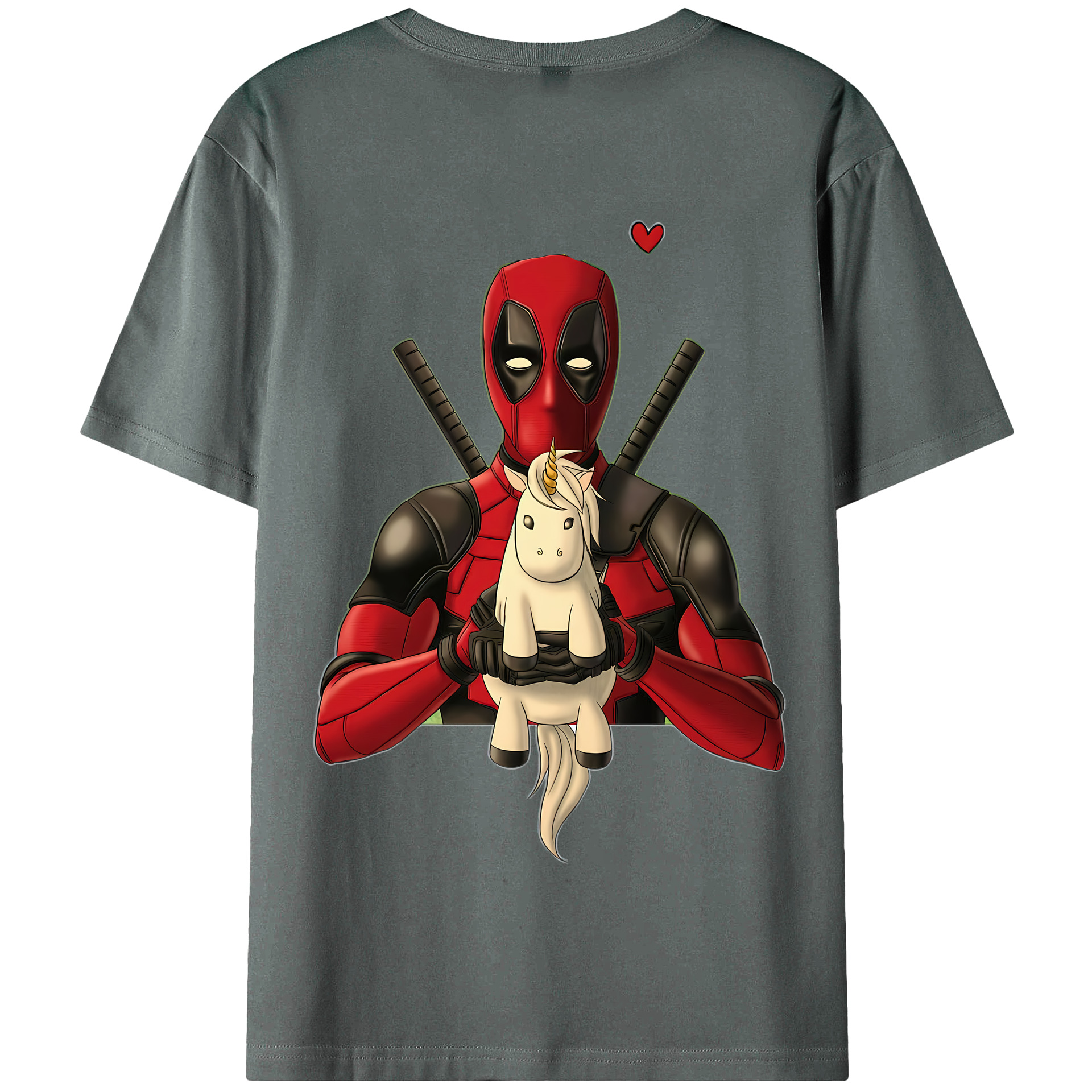 （画像用） Deadpool デッドプール 綿100％半袖Tシャツ（背面プリント）